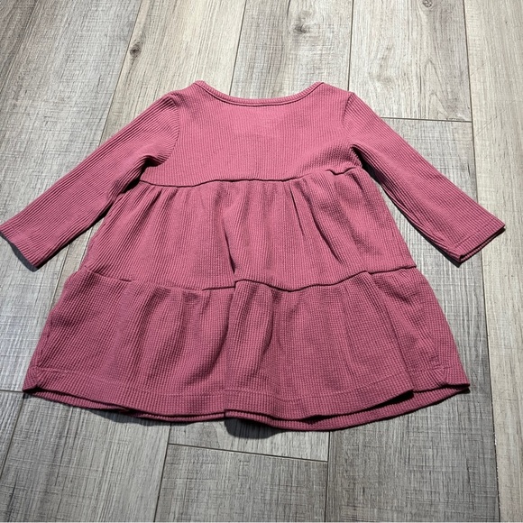 Carter’s Baby Girl Tiered Thermal Dress 9M Cozy Fall Winter Langonlook - Picture 6 of 9
